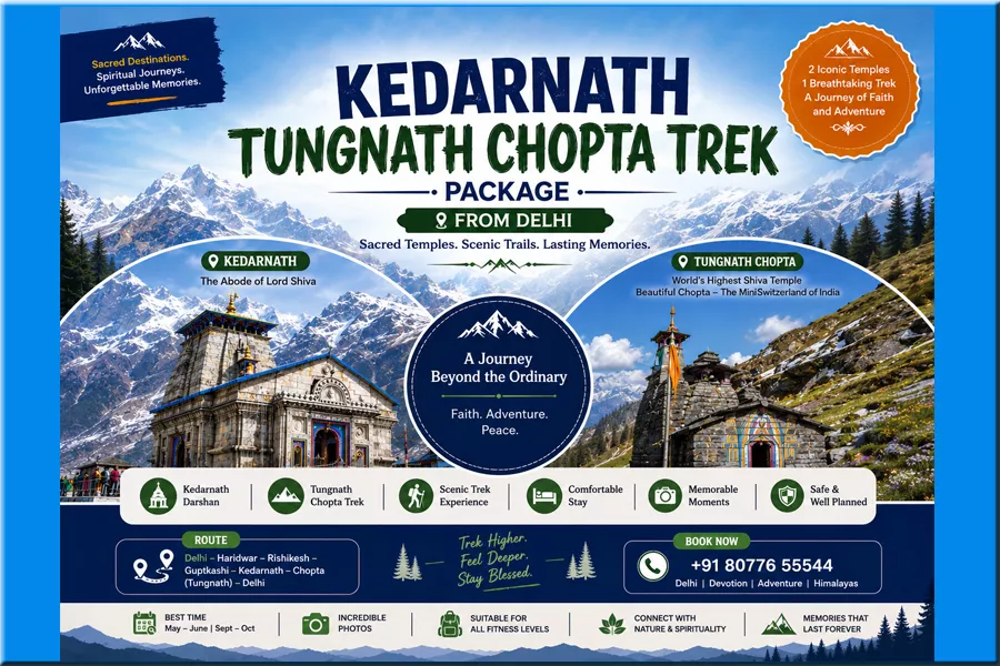 Kedarnath Tungnath Chopta Trek Package from Delhi